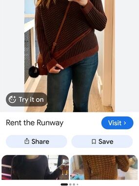 Astr the label XS Brown Ribbed Knit Women’s Sweater